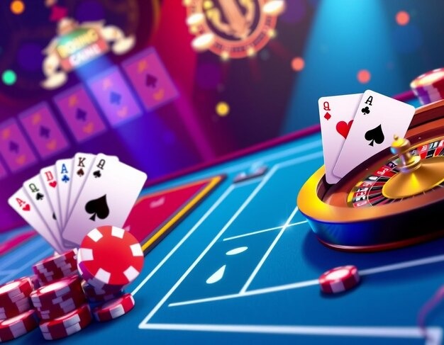 andara77 live-dealer studio with multi-camera blackjack table